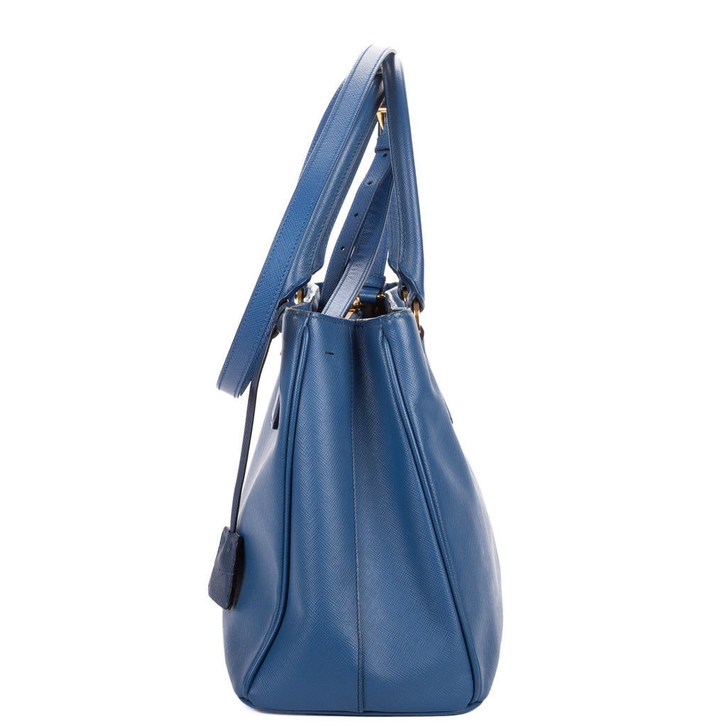 Shoulder Bag Medium Galleria Tote Medium Blue Saffiano Lux Leather