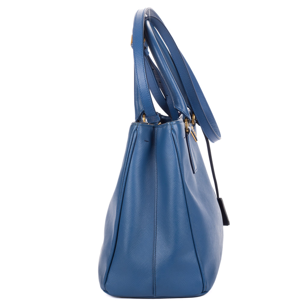 Shoulder Bag Medium Galleria Tote Medium Blue Saffiano Lux Leather