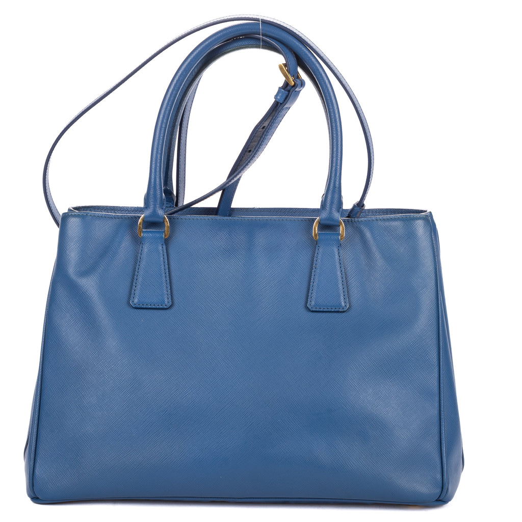 Shoulder Bag Medium Galleria Tote Medium Blue Saffiano Lux Leather