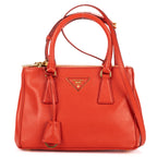Shoulder Bag Small Galleria Tote Small Orange Saffiano Lux Leather