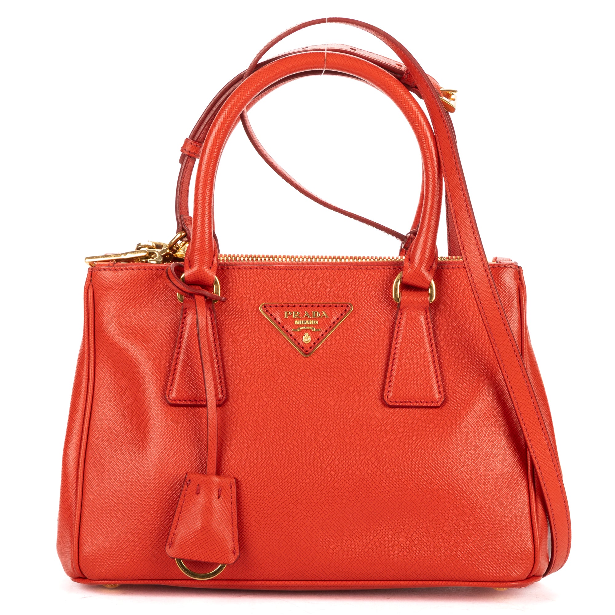 Shoulder Bag Small Galleria Tote Small Orange Saffiano Lux Leather