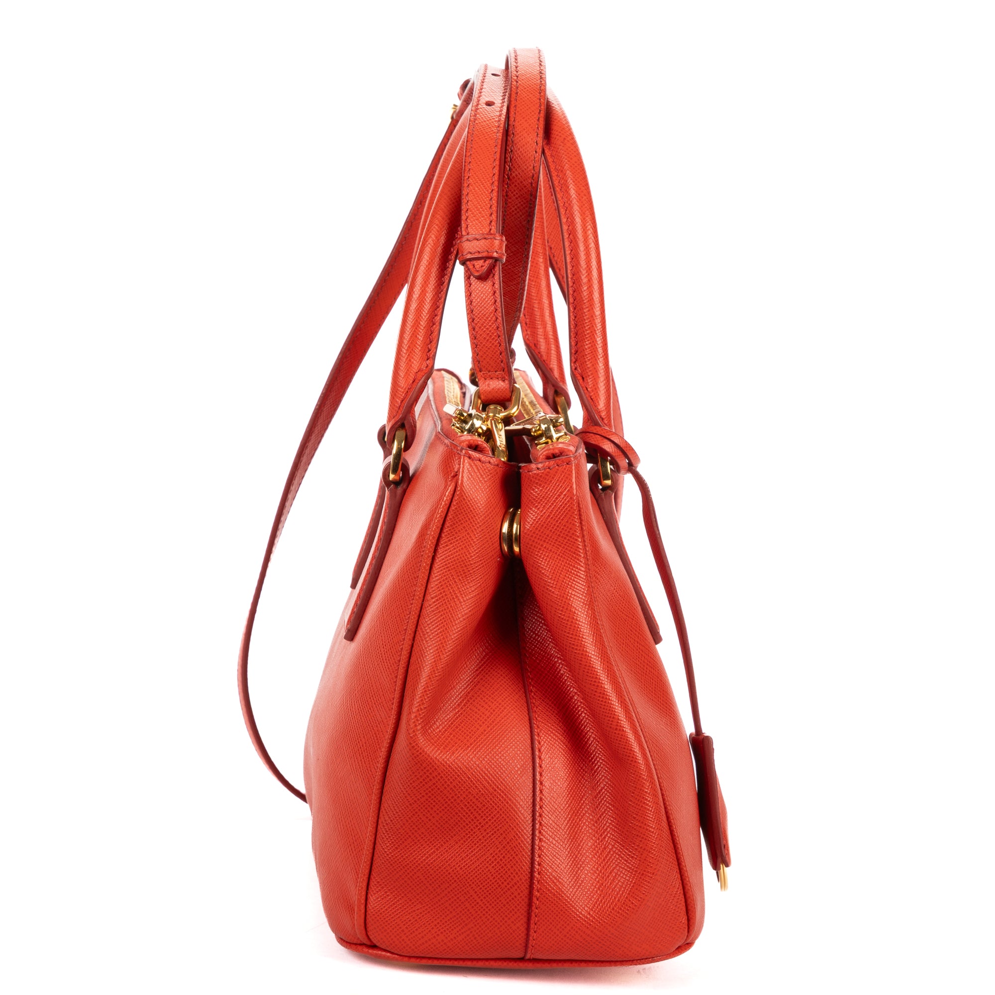 Shoulder Bag Small Galleria Tote Small Orange Saffiano Lux Leather