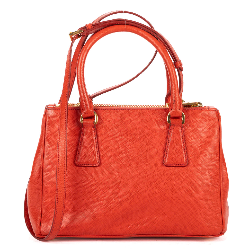 Shoulder Bag Small Galleria Tote Small Orange Saffiano Lux Leather