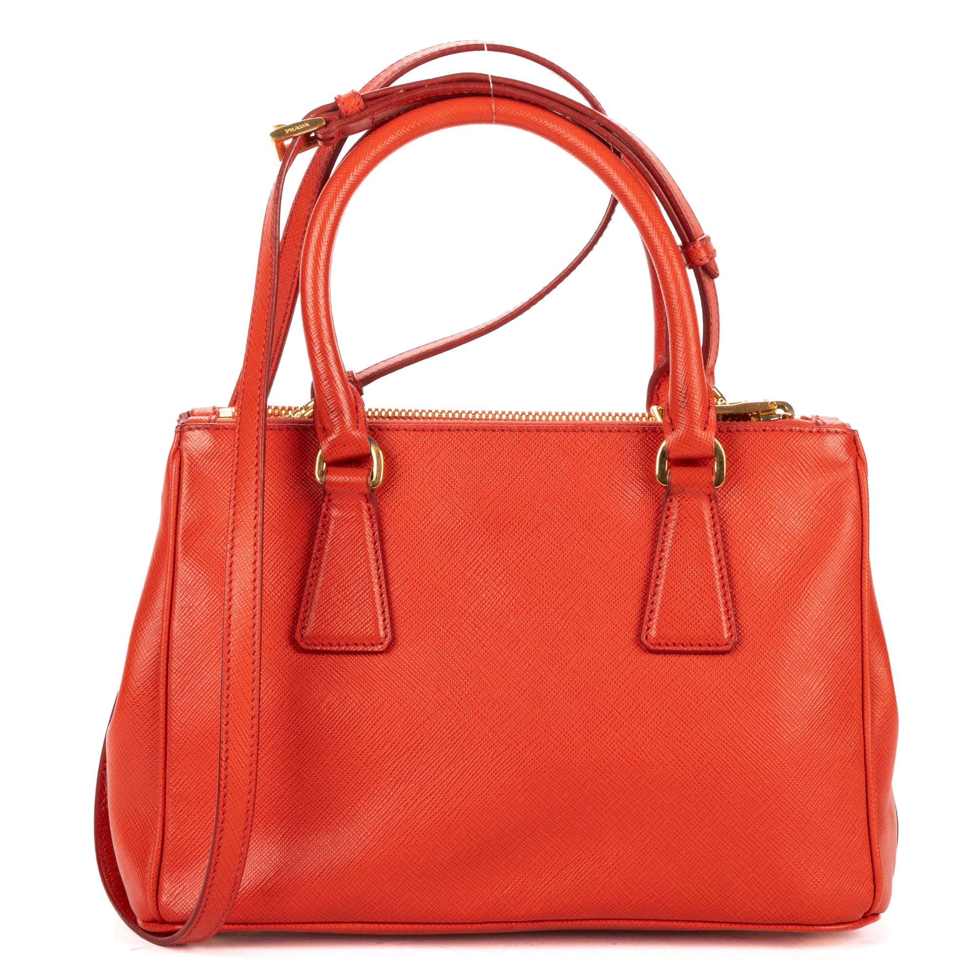 Shoulder Bag Small Galleria Tote Small Orange Saffiano Lux Leather