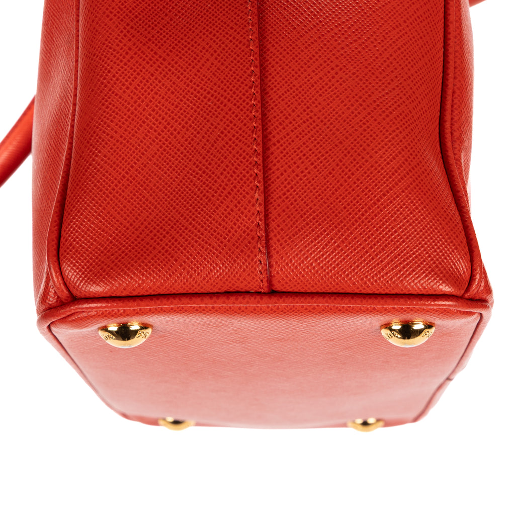 Shoulder Bag Small Galleria Tote Small Orange Saffiano Lux Leather