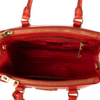 Shoulder Bag Small Galleria Tote Small Orange Saffiano Lux Leather