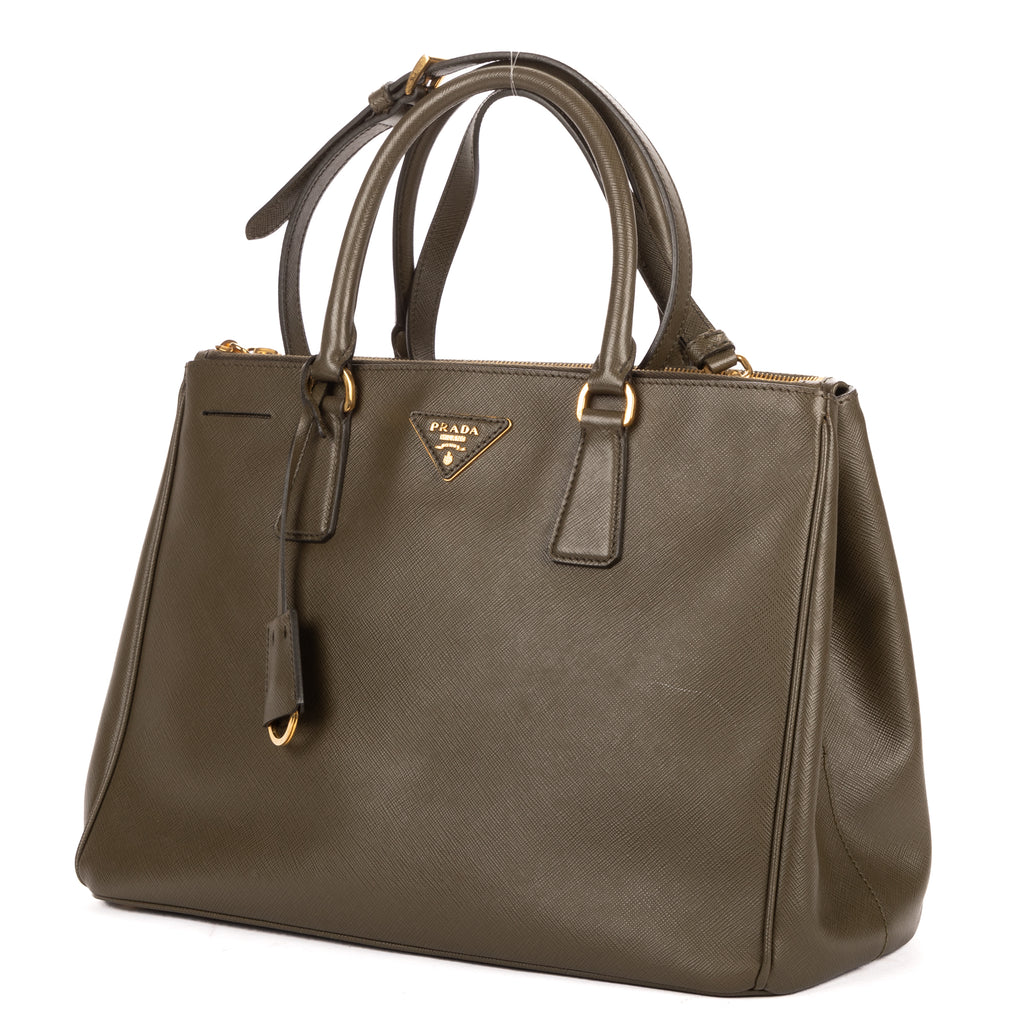 Shoulder Bag Medium Galleria Tote Medium Dark Green Saffiano Lux Leather