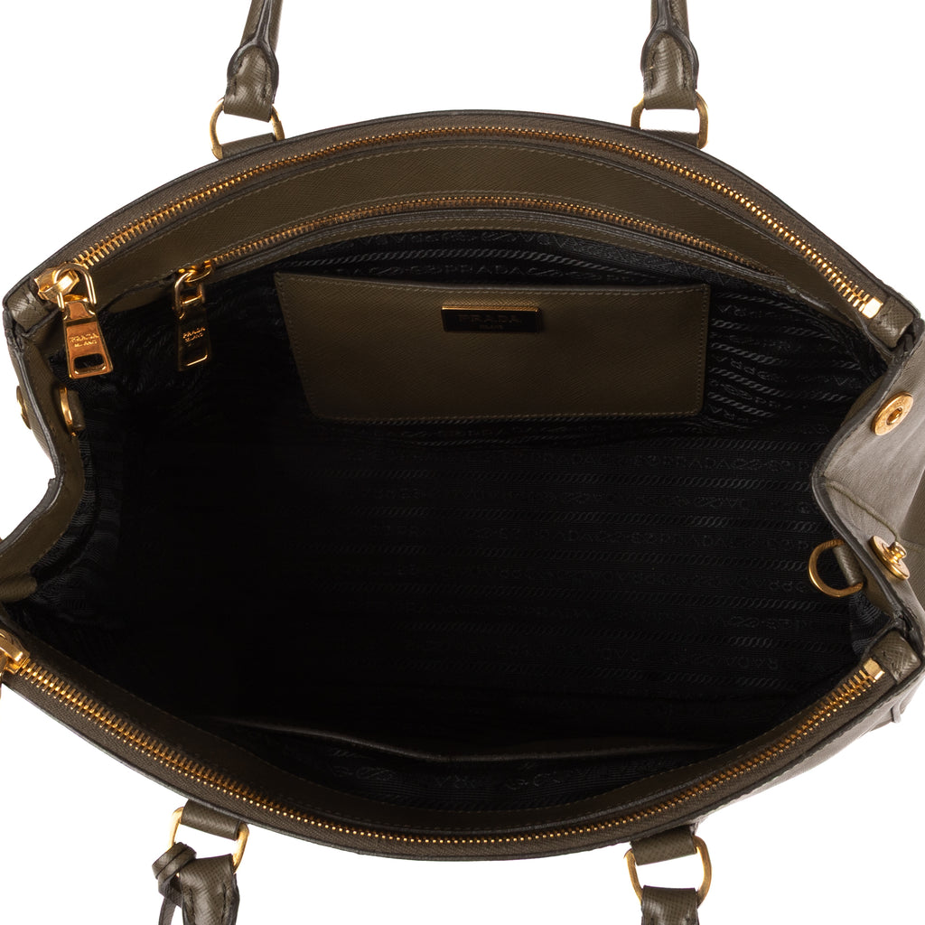 Shoulder Bag Medium Galleria Tote Medium Dark Green Saffiano Lux Leather