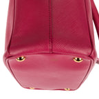 Shoulder Bag Small Double Zip Galleria Tote Small Pink Saffiano Leather
