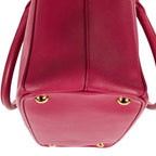 Shoulder Bag Small Double Zip Galleria Tote Small Pink Saffiano Leather