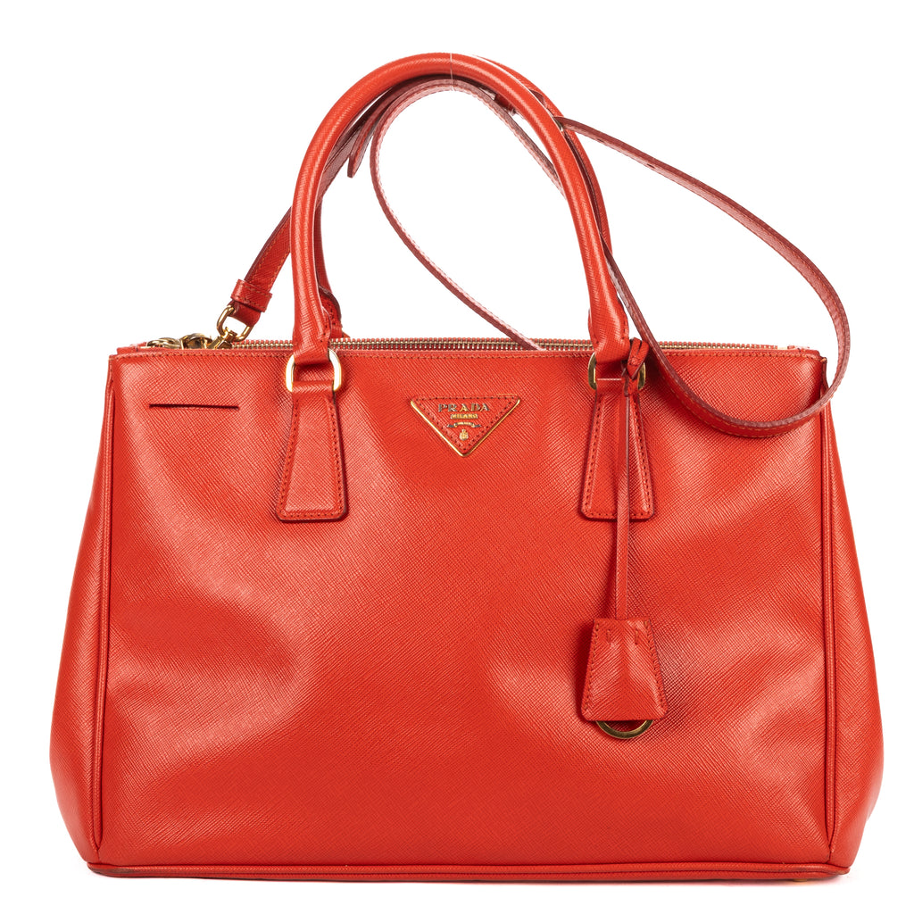 Shoulder Bag Medium Galleria Tote Medium Orange Saffiano Lux Leather