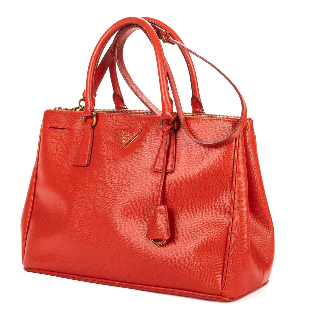 Shoulder Bag Medium Galleria Tote Medium Orange Saffiano Lux Leather