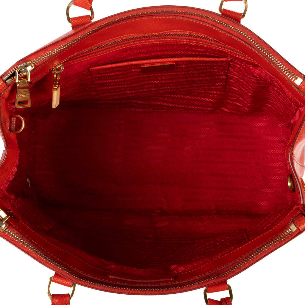 Shoulder Bag Medium Galleria Tote Medium Orange Saffiano Lux Leather