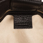 Shoulder Bag Bamboo Shopper Tote Brown Leopard Print Calf Hair