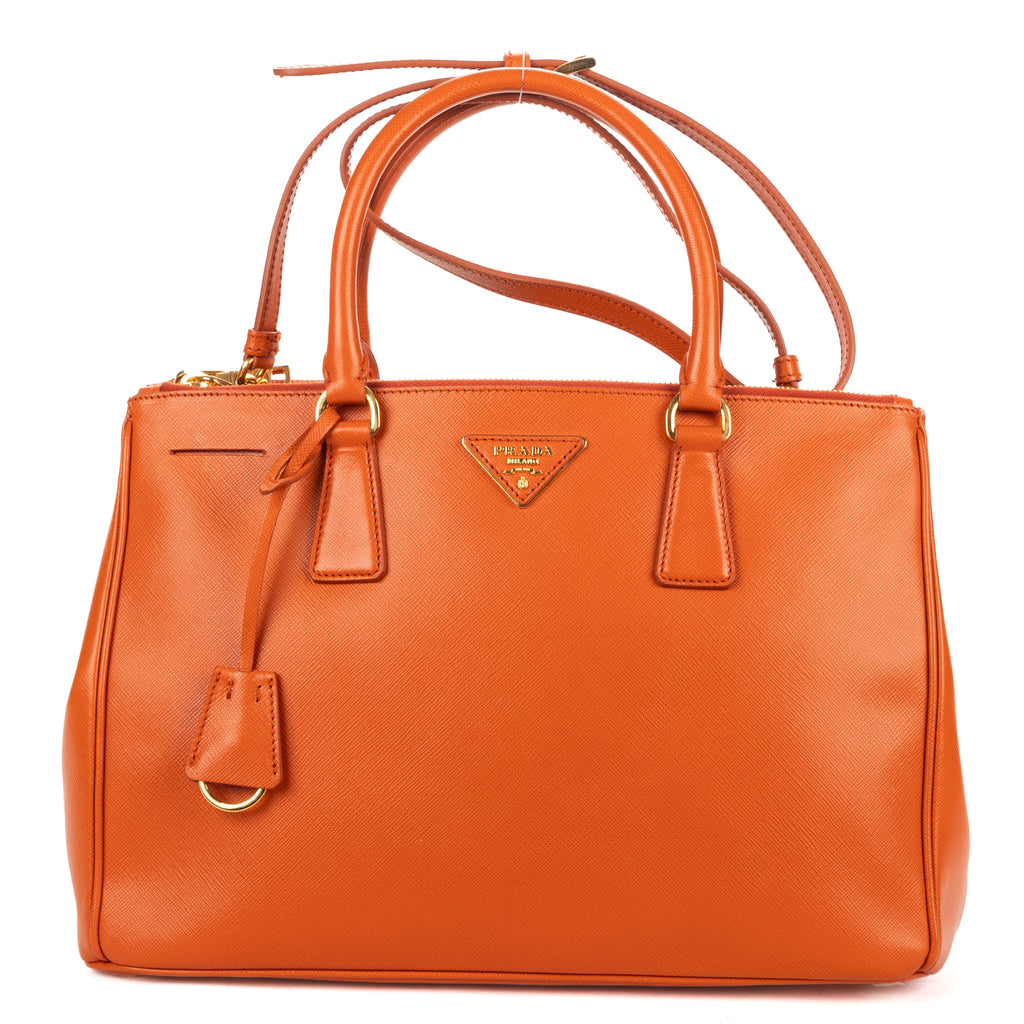Shoulder Bag Medium Galleria Tote Medium Orange Saffiano Lux Leather