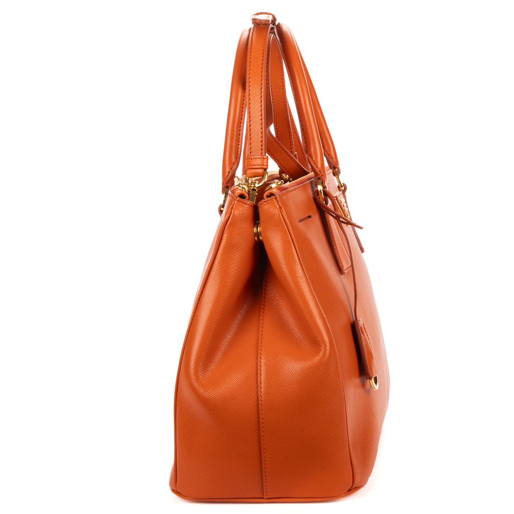 Shoulder Bag Medium Galleria Tote Medium Orange Saffiano Lux Leather