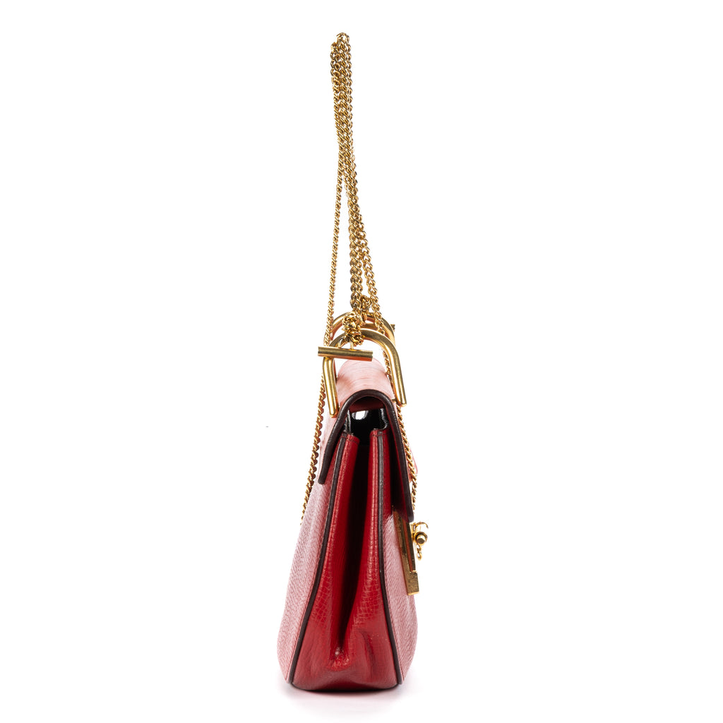 Shoulder Bag Drew Crossbody Bag Mini Red Grained Calfskin Leather