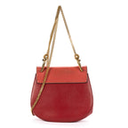 Shoulder Bag Drew Crossbody Bag Mini Red Grained Calfskin Leather