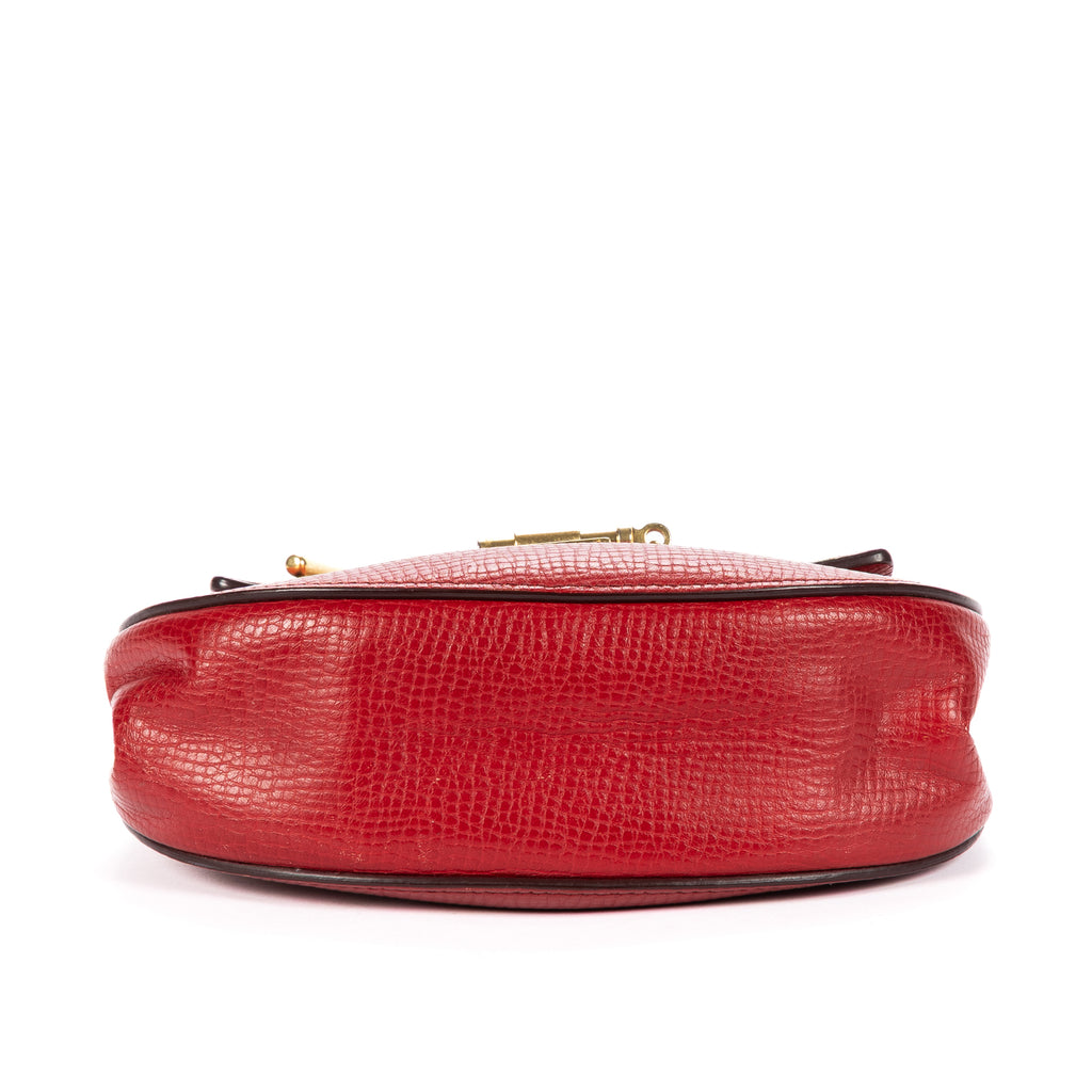 Shoulder Bag Drew Crossbody Bag Mini Red Grained Calfskin Leather