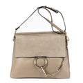 Shoulder Bag Medium Faye Bag Medium Grey Calfskin/Suede Leather