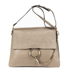 Shoulder Bag Medium Faye Bag Medium Grey Calfskin/Suede Leather