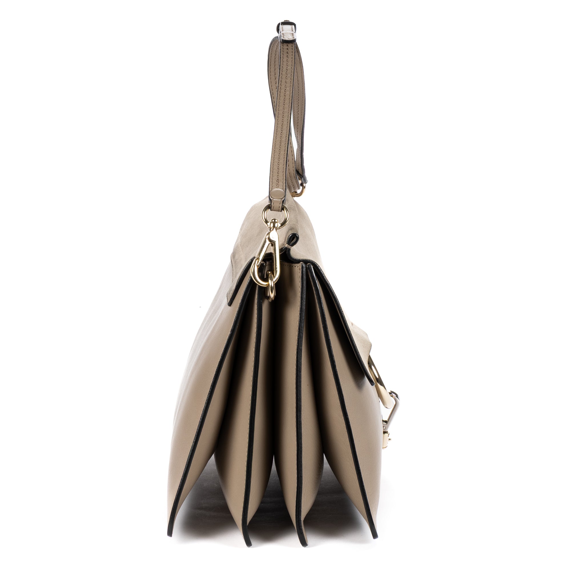 Shoulder Bag Medium Faye Bag Medium Grey Calfskin/Suede Leather
