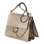 Shoulder Bag Medium Faye Bag Medium Grey Calfskin/Suede Leather