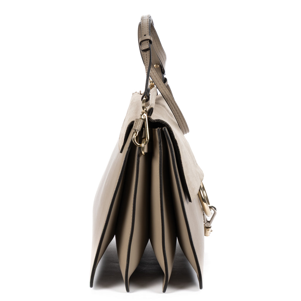 Shoulder Bag Medium Faye Bag Medium Grey Calfskin/Suede Leather