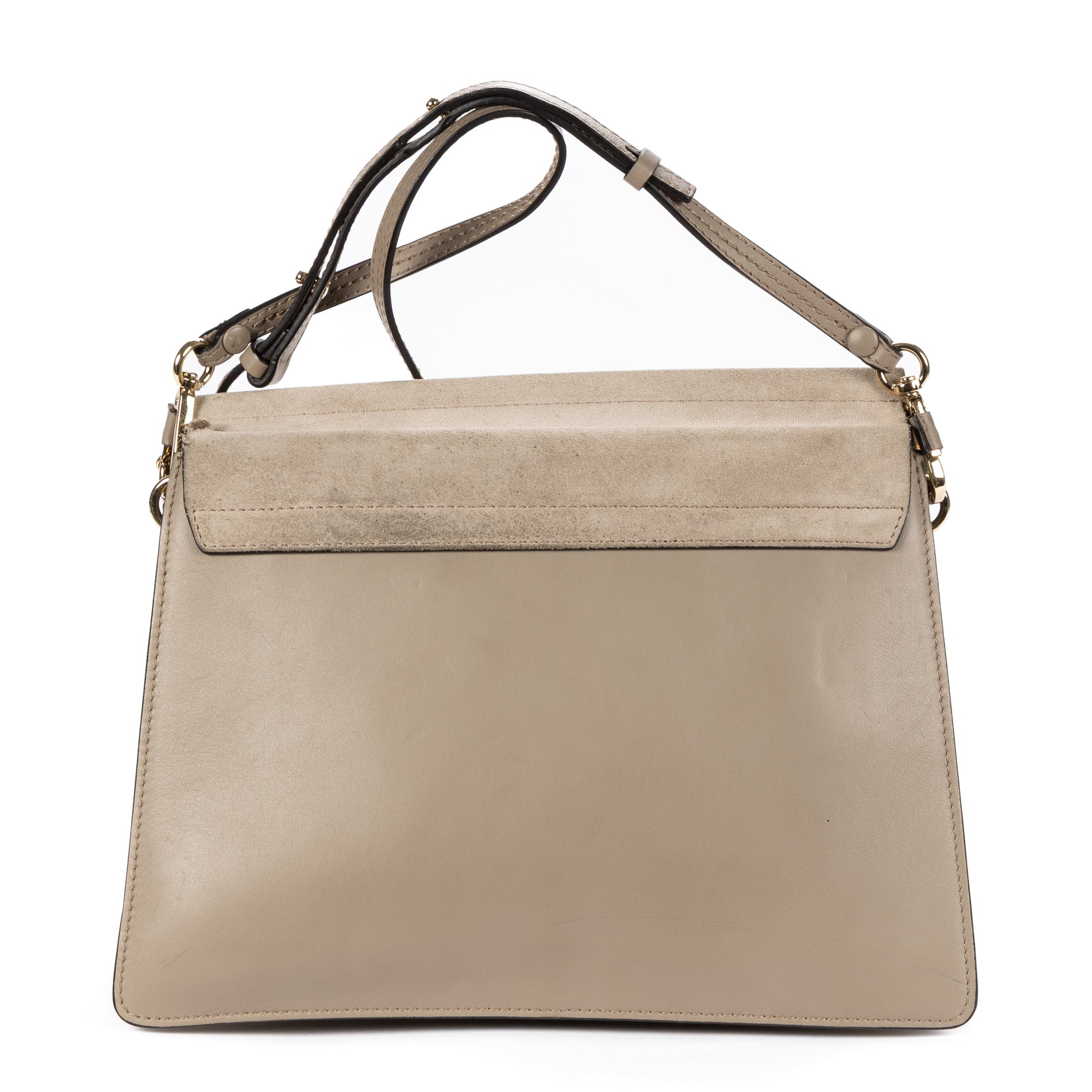 Shoulder Bag Medium Faye Bag Medium Grey Calfskin/Suede Leather