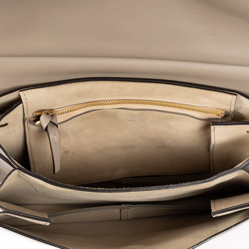 Shoulder Bag Medium Faye Bag Medium Grey Calfskin/Suede Leather