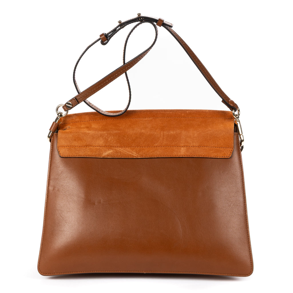 Shoulder Bag Medium Faye Bag Medium Brown Calfskin/Suede Leather