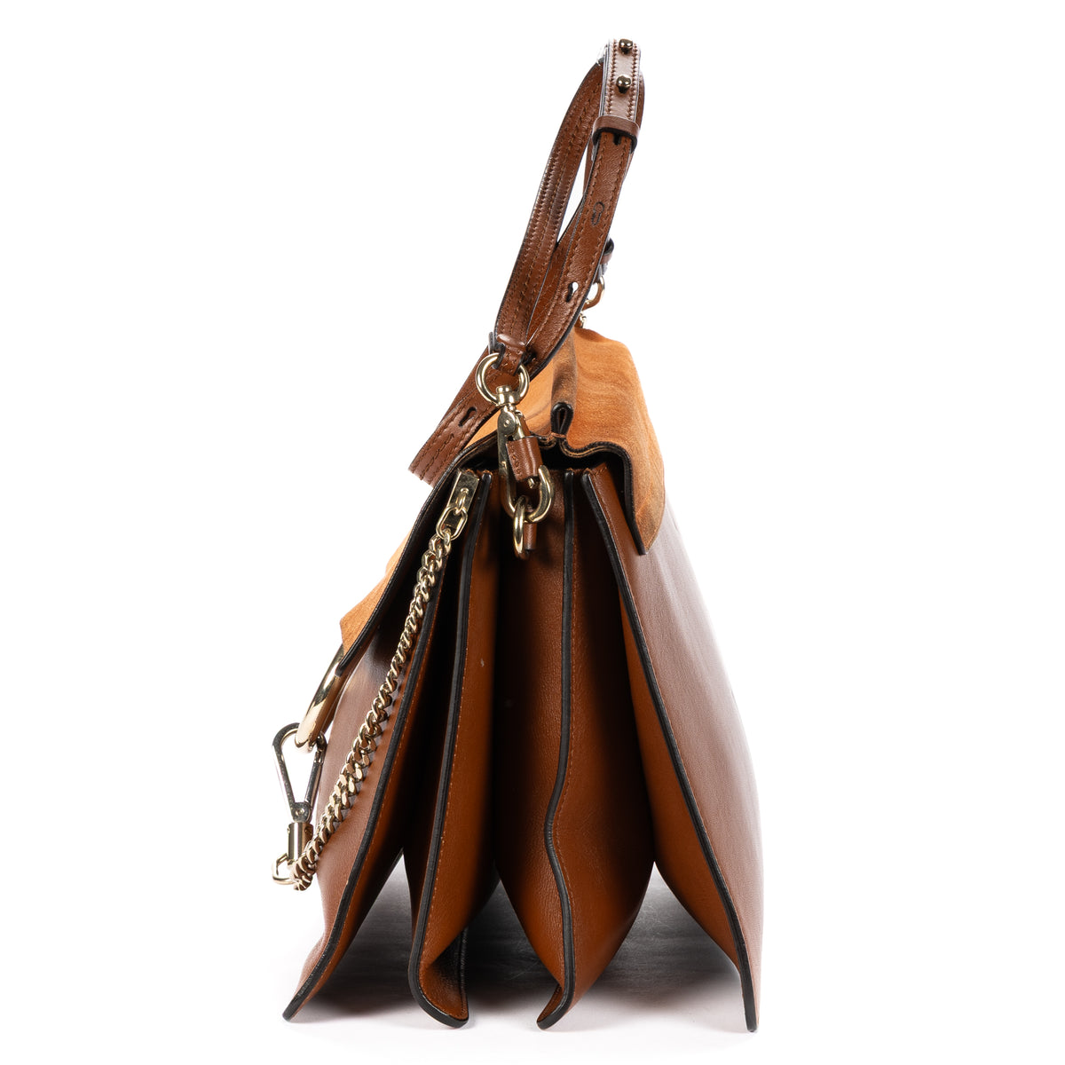 Shoulder Bag Medium Faye Bag Medium Brown Calfskin/Suede Leather
