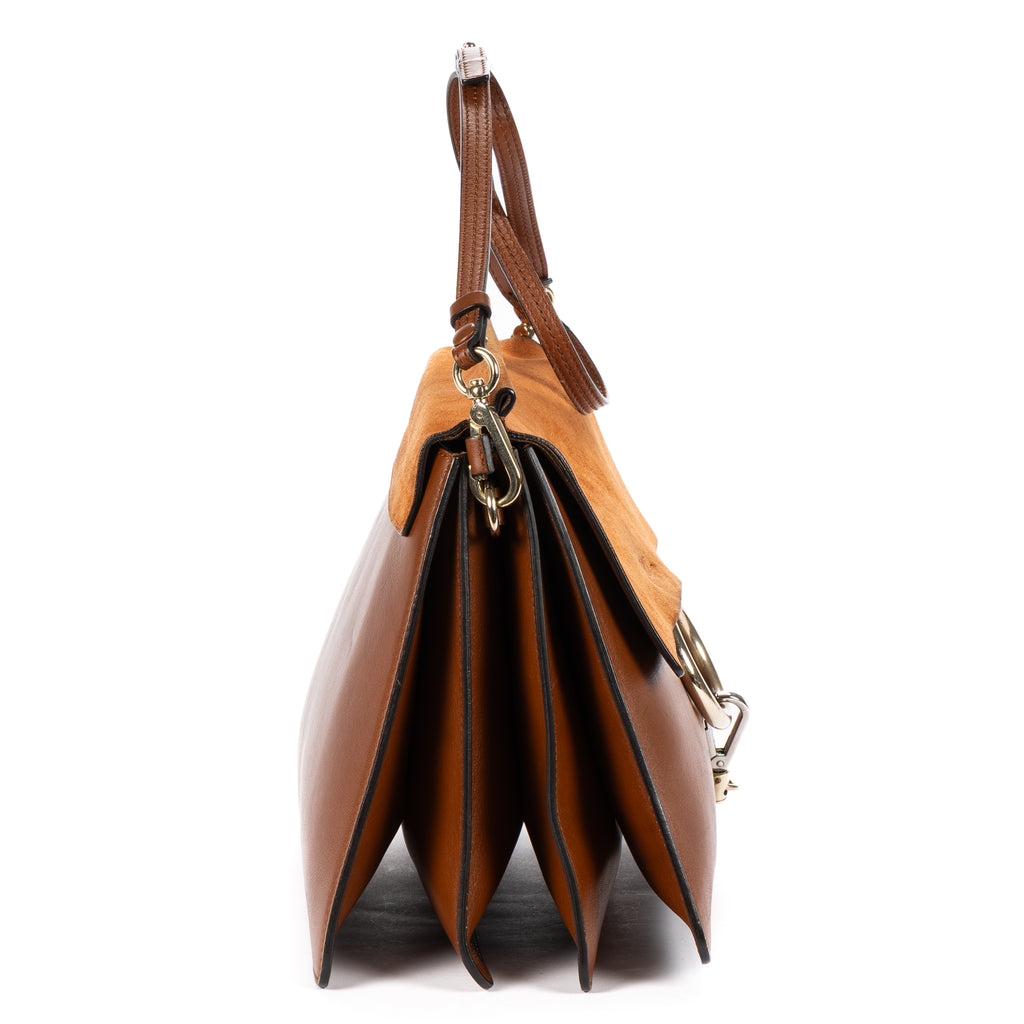 Shoulder Bag Medium Faye Bag Medium Brown Calfskin/Suede Leather