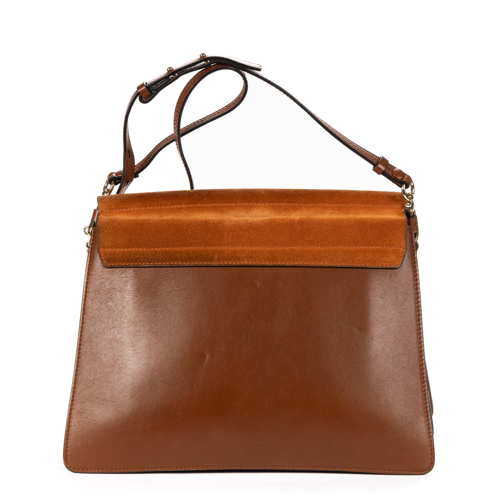 Shoulder Bag Medium Faye Bag Medium Brown Calfskin/Suede Leather