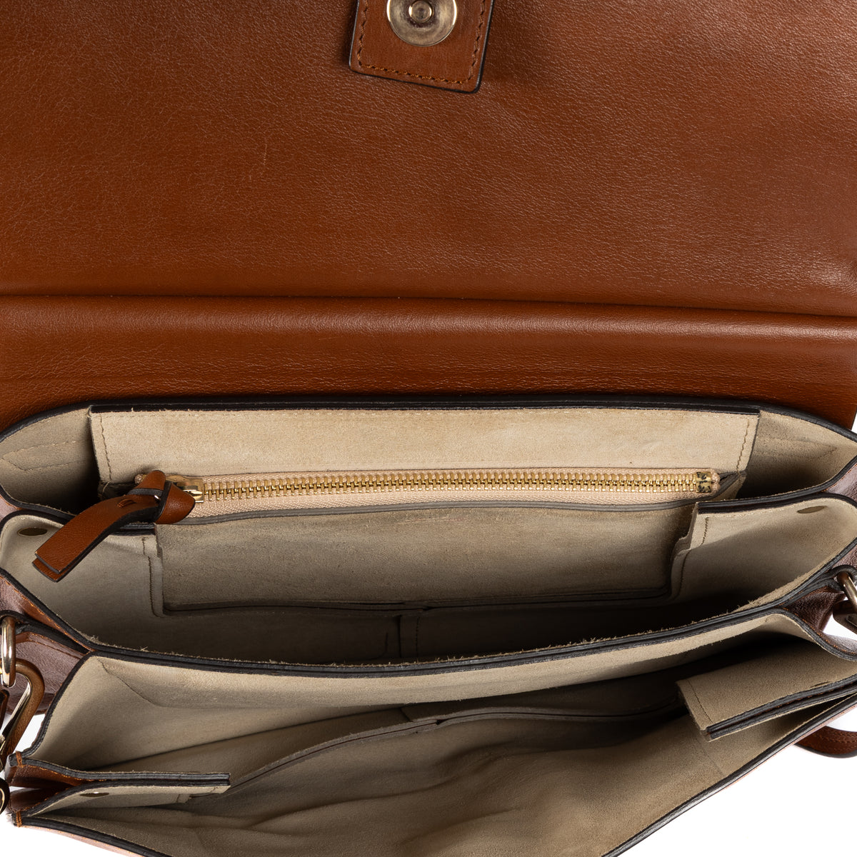 Shoulder Bag Medium Faye Bag Medium Brown Calfskin/Suede Leather