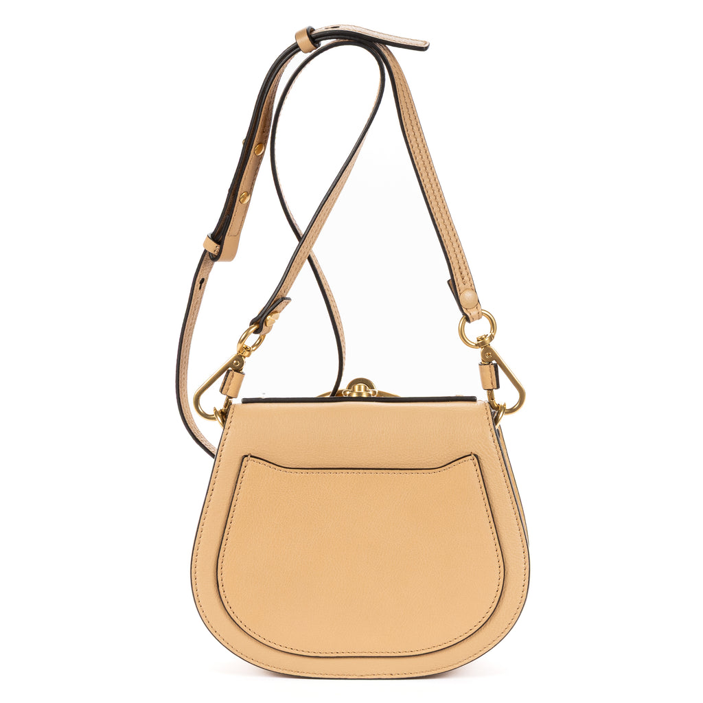 Shoulder Bag Small Nile Bracelet Bag Small Beige Suede Sudded Leather