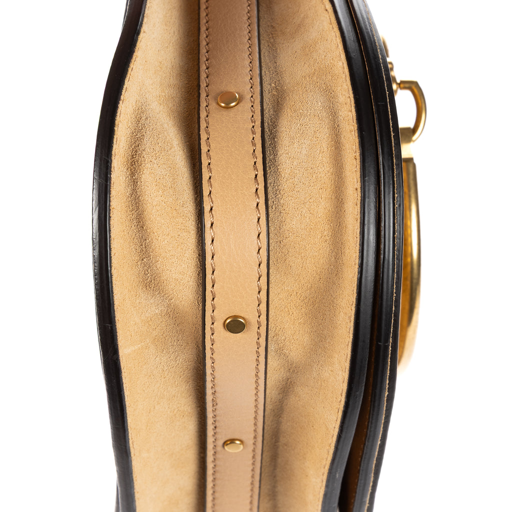 Shoulder Bag Small Nile Bracelet Bag Small Beige Suede Sudded Leather