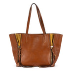 Shoulder Bag Milo Shopping Tote Brown Pebbled Calfskin Leather