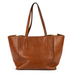 Shoulder Bag Milo Shopping Tote Brown Pebbled Calfskin Leather