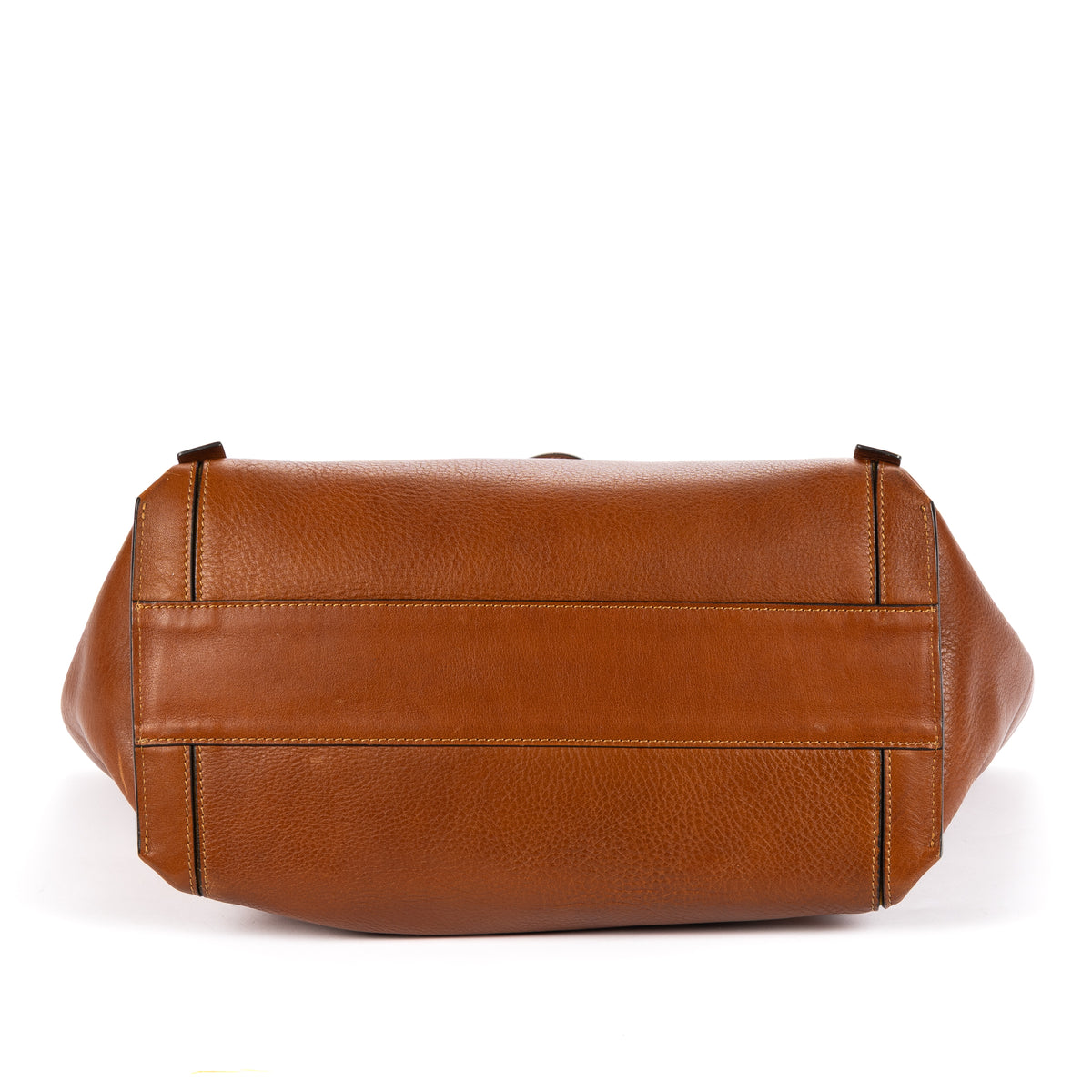 Shoulder Bag Milo Shopping Tote Brown Pebbled Calfskin Leather