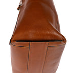 Shoulder Bag Milo Shopping Tote Brown Pebbled Calfskin Leather