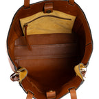 Shoulder Bag Milo Shopping Tote Brown Pebbled Calfskin Leather