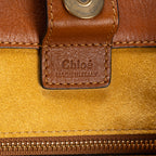Shoulder Bag Milo Shopping Tote Brown Pebbled Calfskin Leather