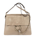 Shoulder Bag Medium Faye Bag Medium Grey Calfskin/Suede Leather
