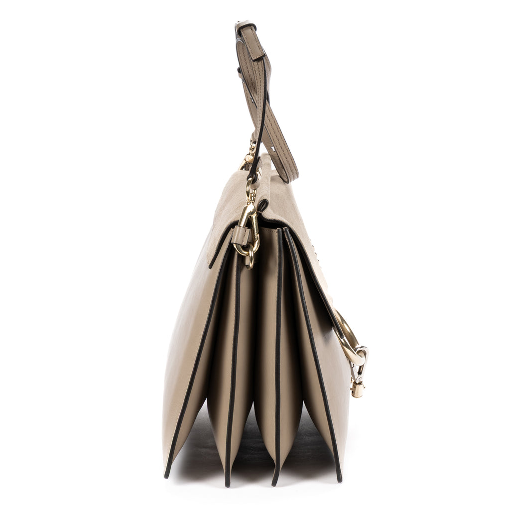 Shoulder Bag Medium Faye Bag Medium Grey Calfskin/Suede Leather