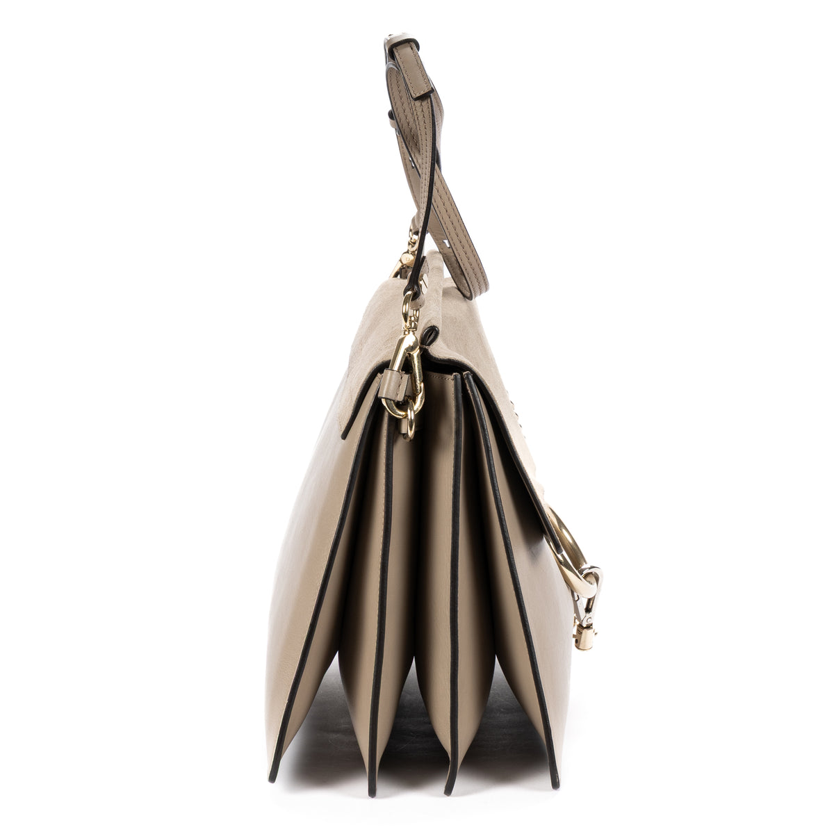 Shoulder Bag Medium Faye Bag Medium Grey Calfskin/Suede Leather