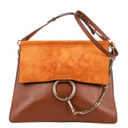 Shoulder Bag Medium Faye Bag Medium Brown Calfskin/Suede Leather