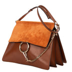 Shoulder Bag Medium Faye Bag Medium Brown Calfskin/Suede Leather