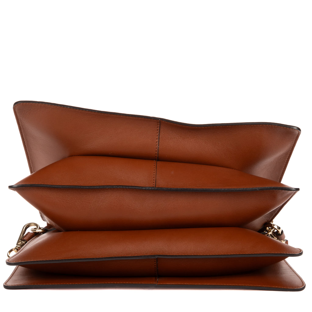 Shoulder Bag Medium Faye Bag Medium Brown Calfskin/Suede Leather