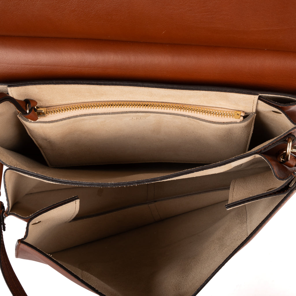 Shoulder Bag Medium Faye Bag Medium Brown Calfskin/Suede Leather